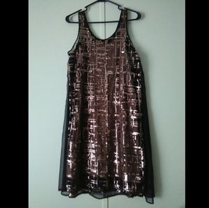Brown Sequined Dress